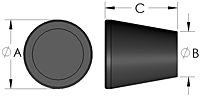 SF3 Shift Knob Line Drawing